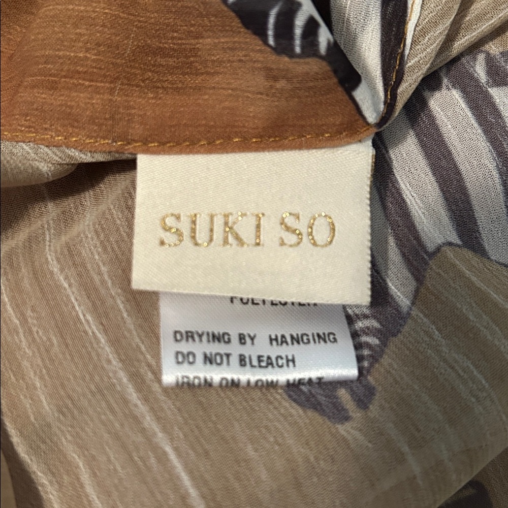Brown Zebra Print Sarong - Picture 2 of 6